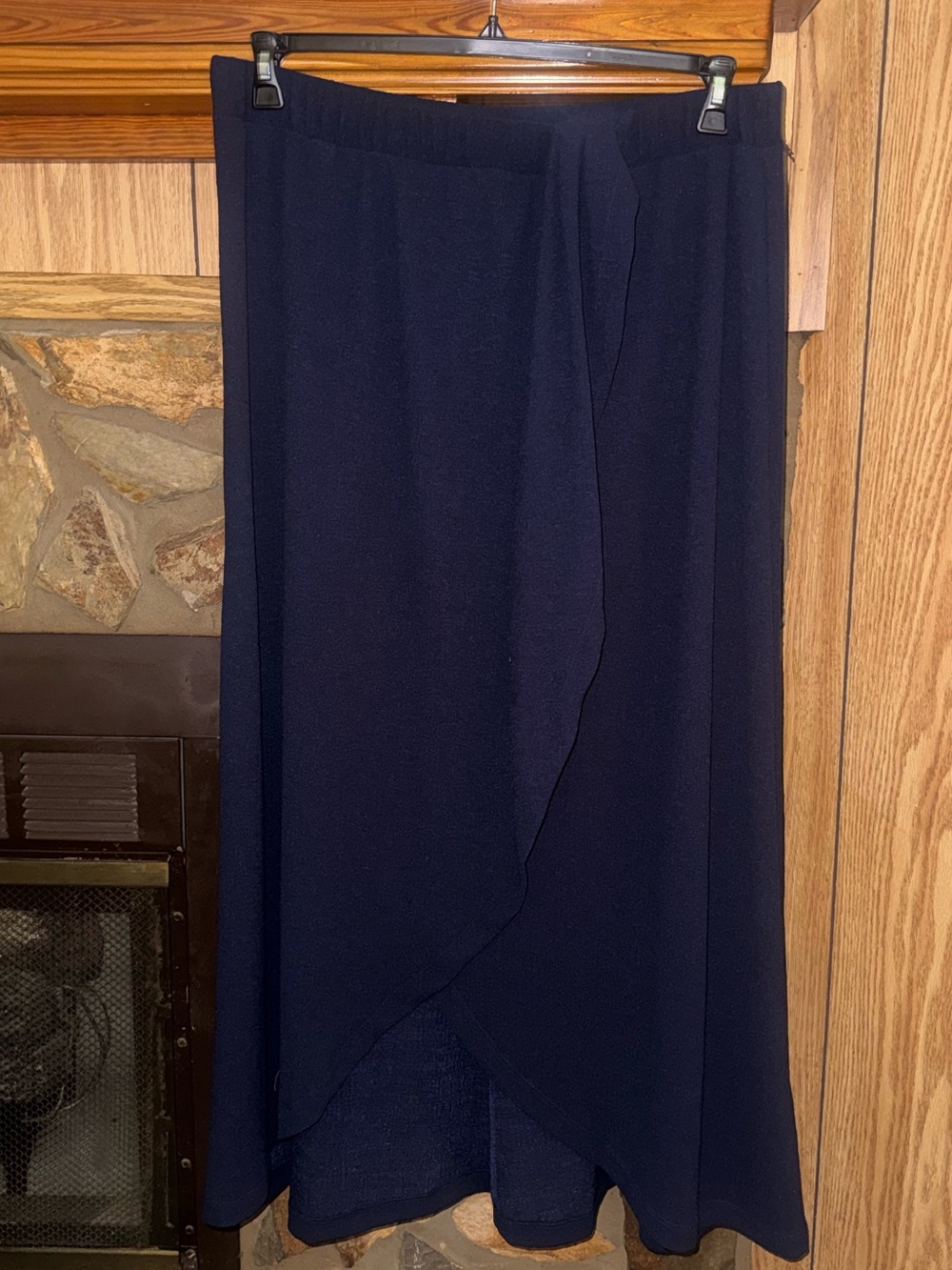 Classic Navy Women's Wrap Maxi Skirt